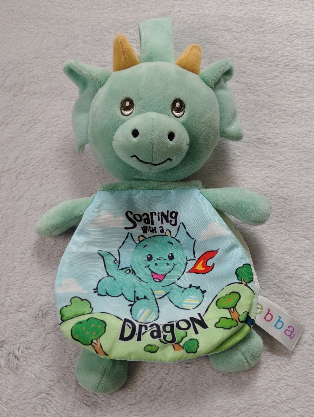 Ebba Story Pals Light Green Plush Dragon Soaring with a Dragon Story Book